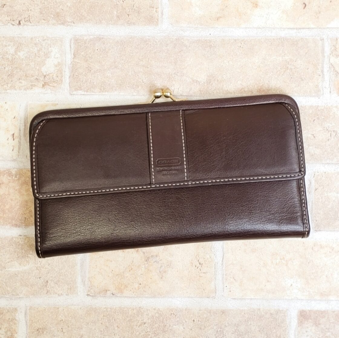F73134 ファッション COACH ブラウンレザー長財布 