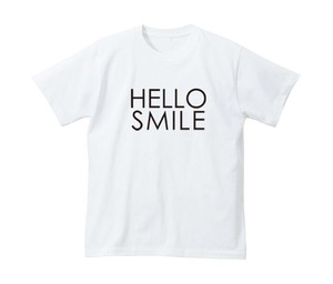 HELLO SMILE 大人サイズTシャツフロントプリント 児童虐待防止オレンジリボン活動へのチャリティー