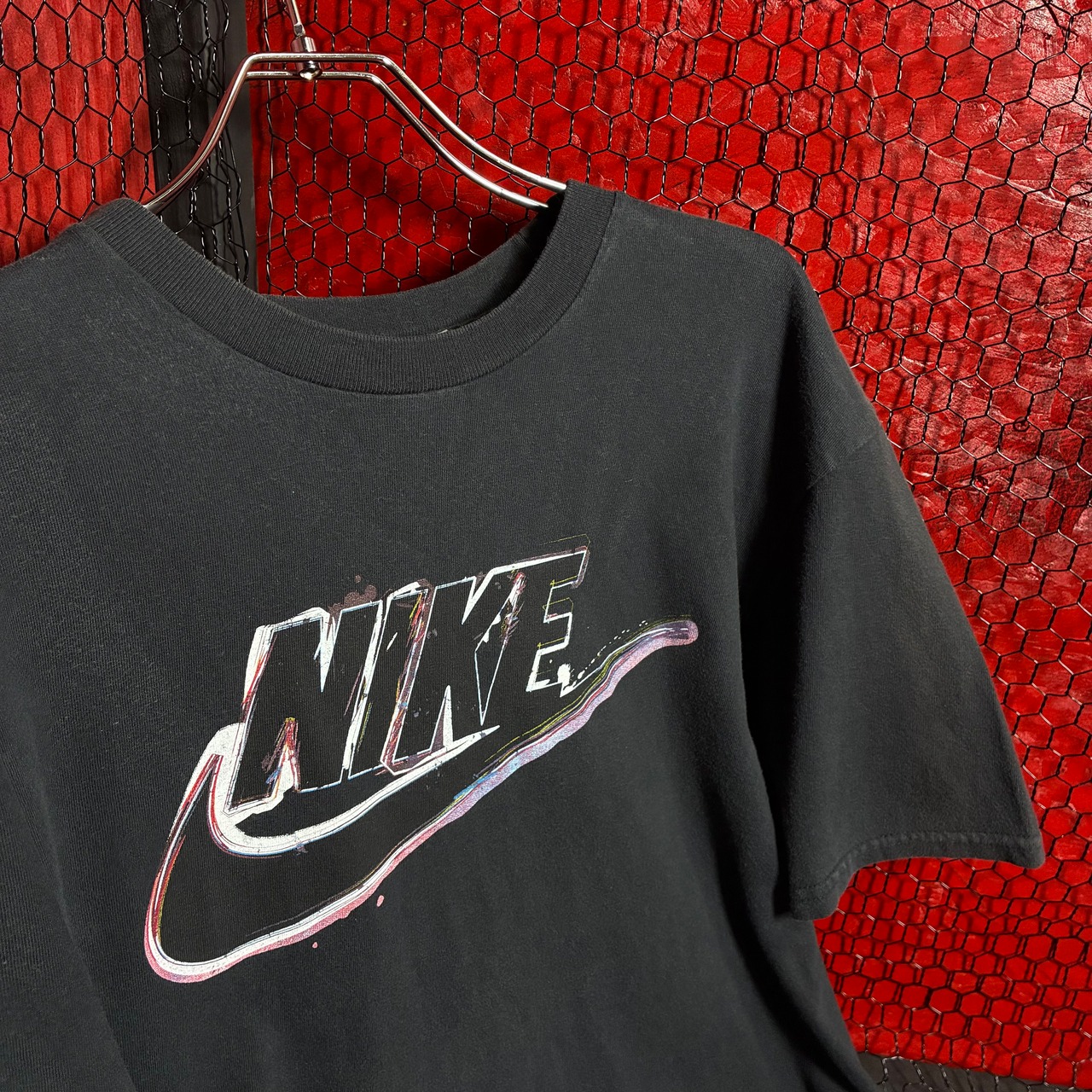 00s カナダ製 NIKE ロゴTシャツ ブラック ナイキ L