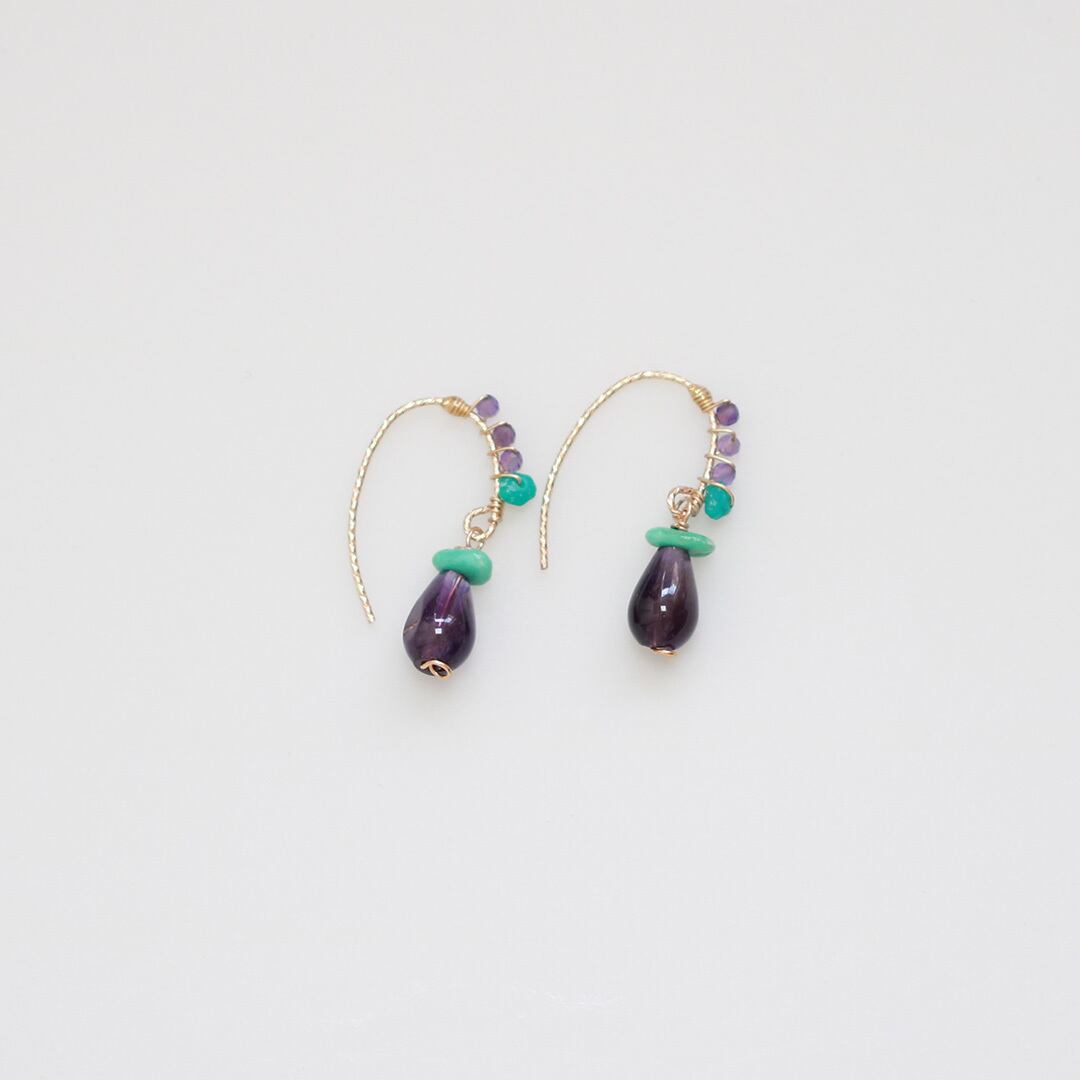 k14gf amethyst turquoise ピアス mm1258 | 【MeiNu（メイニュウ