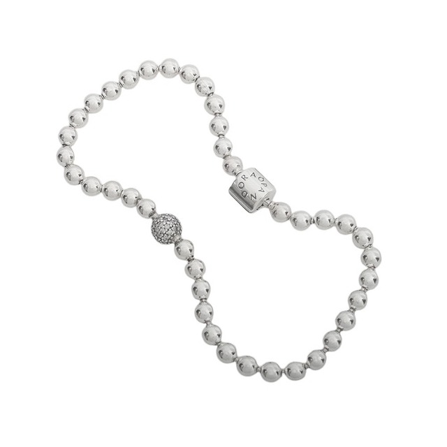 【ブランド純正BOX&ショッパー付き】 パンドラ PANDORA Beads & Pav Bracelet アクセサリー ブレスレット 598342CZ-19 レディース シルバー