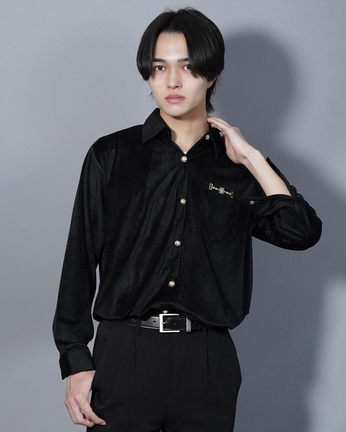 【ALUDE SELECT】Cozy retoro velour shirt
