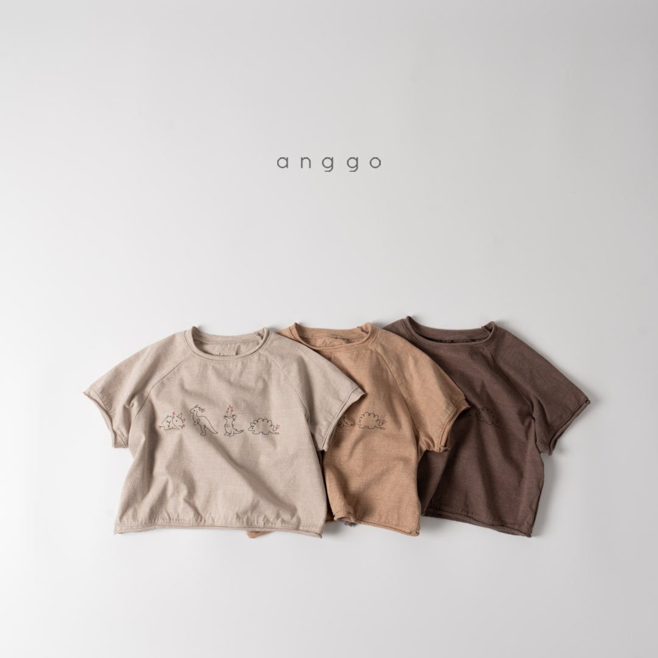 【anggo】だいなそーTシャツ 80〜120cm グレー 230509 - 6