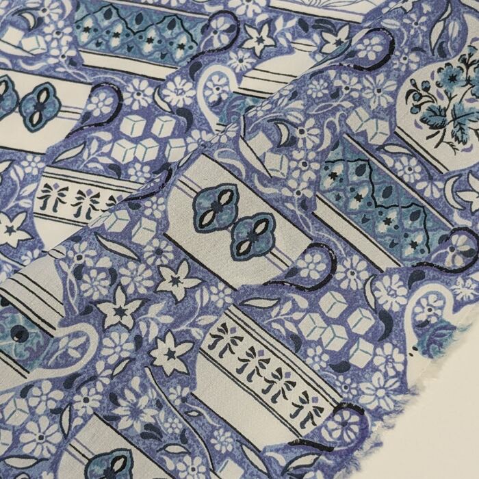 ◆輸入 リバティ LIBERTY タナローン Elevenses エレブンシス ブルー 約130×50cm