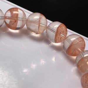 美しいバイカラー☆砂時計水晶♪アンフィボールインクォーツブレスレット