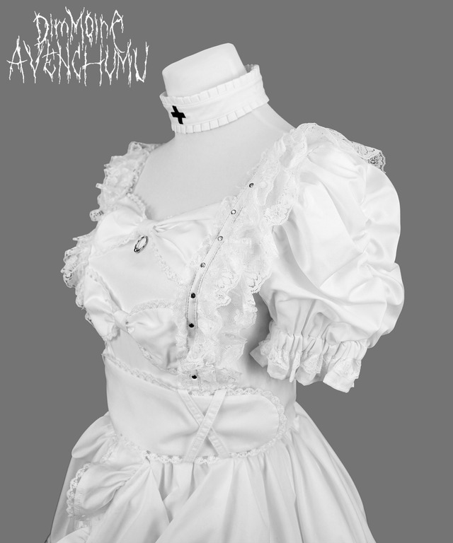 【AVENCHUMU×DimMoire】like a nurse puff doll dress【White】