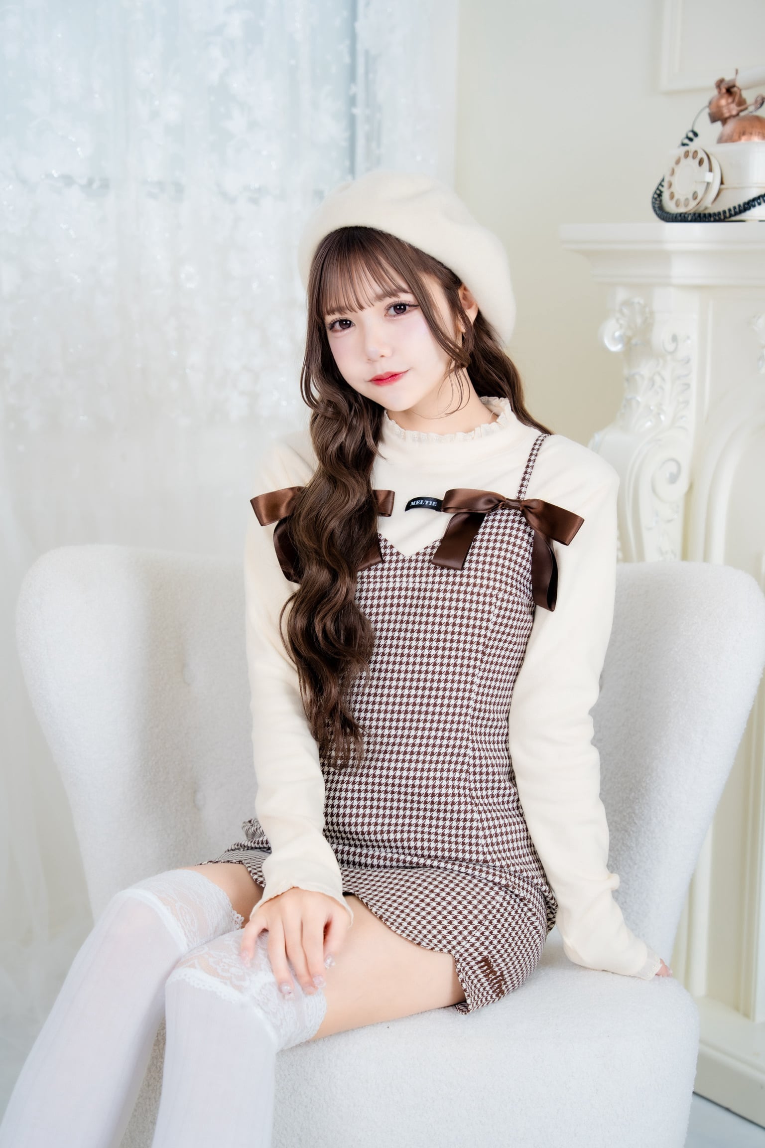 Charming Ribbon Scallop Dress