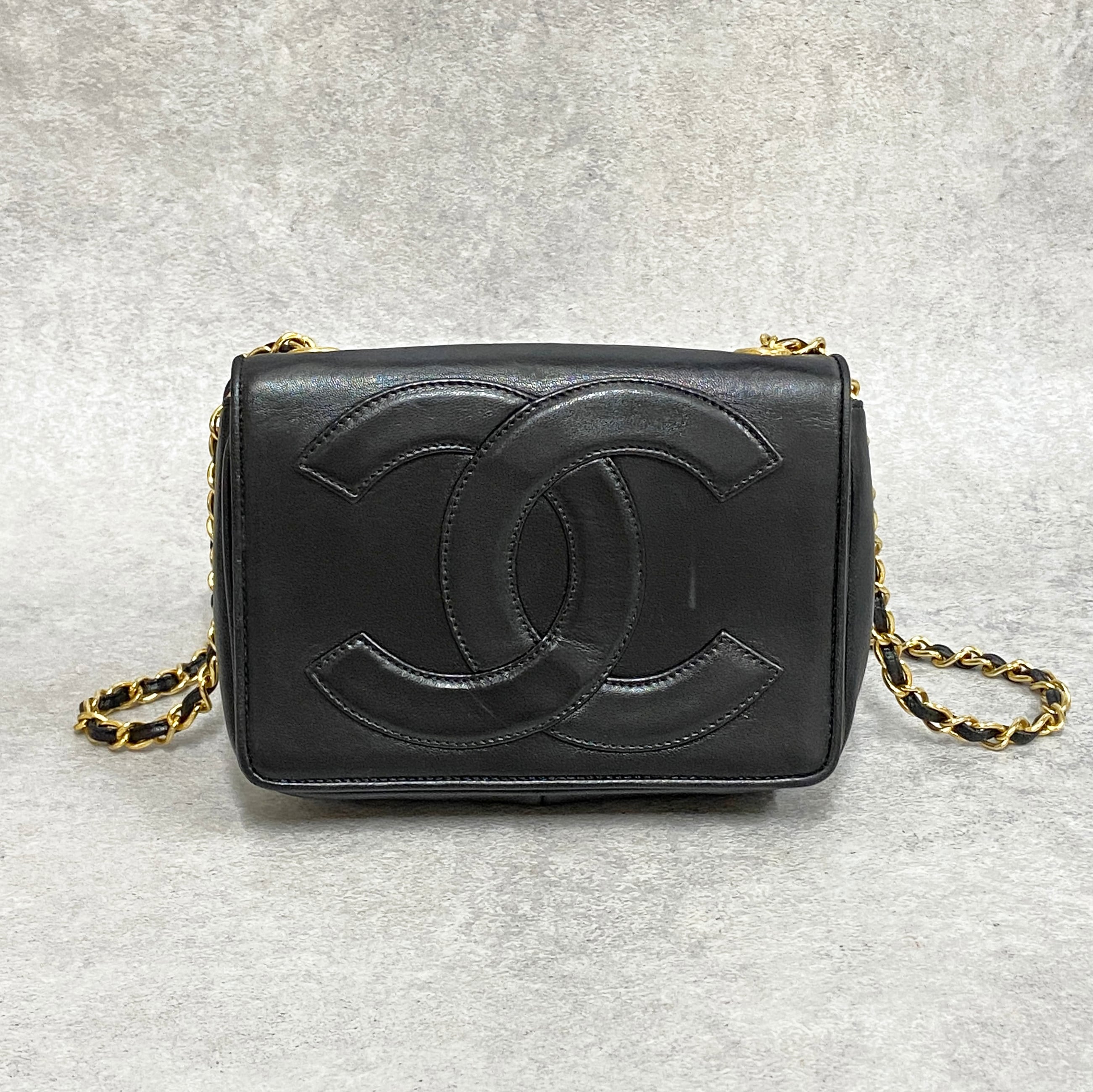 CHANEL シャネル デカココ ショルダーバッグ ラムスキン ブラック | rean