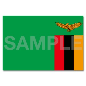 世界の国旗ポストカード ＜アフリカ＞ ザンビア共和国 Flags of the world POST CARD ＜Africa＞ Republic of Zambia