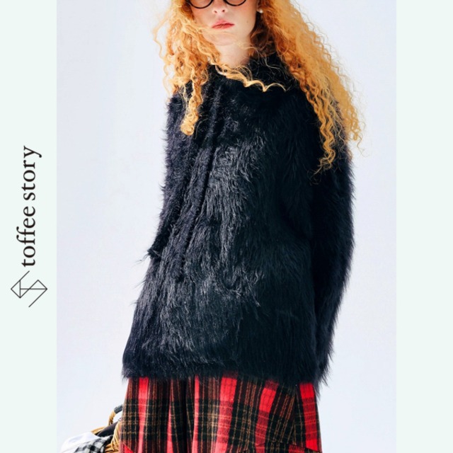 【3color】冬を遊ぶ、カラーポップ・フェイクファーフーディ 《i0837》