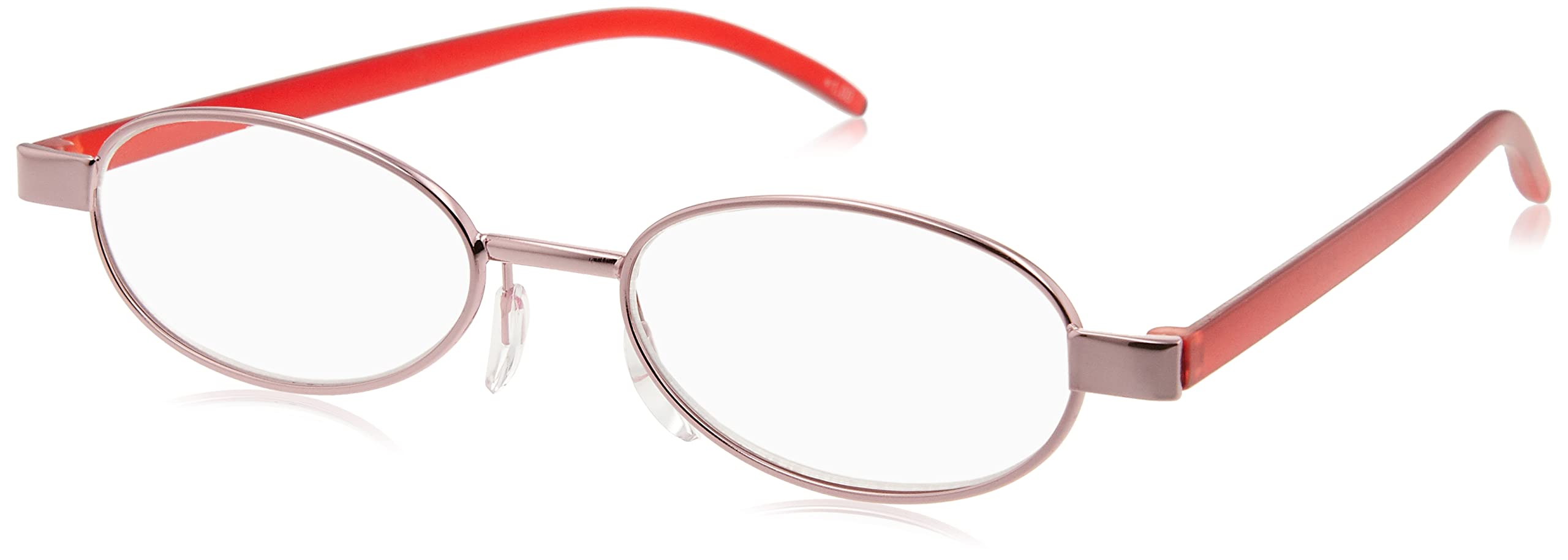 【努力特価】ウルトラ スリム 超 薄型 軽量 老眼鏡 (専用スリムケース付き) レディーズ ピンク +1.00