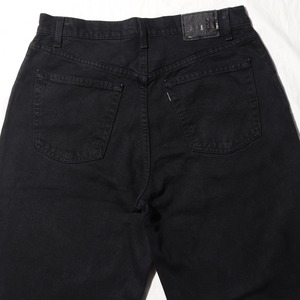 34×30 USA シルバータブ BAGGY 97年 後染めブラック デニムパンツ 