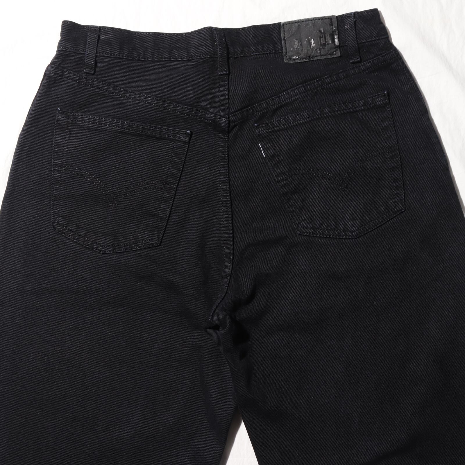 34×30 USA シルバータブ BAGGY 97年 後染めブラック デニムパンツ 
