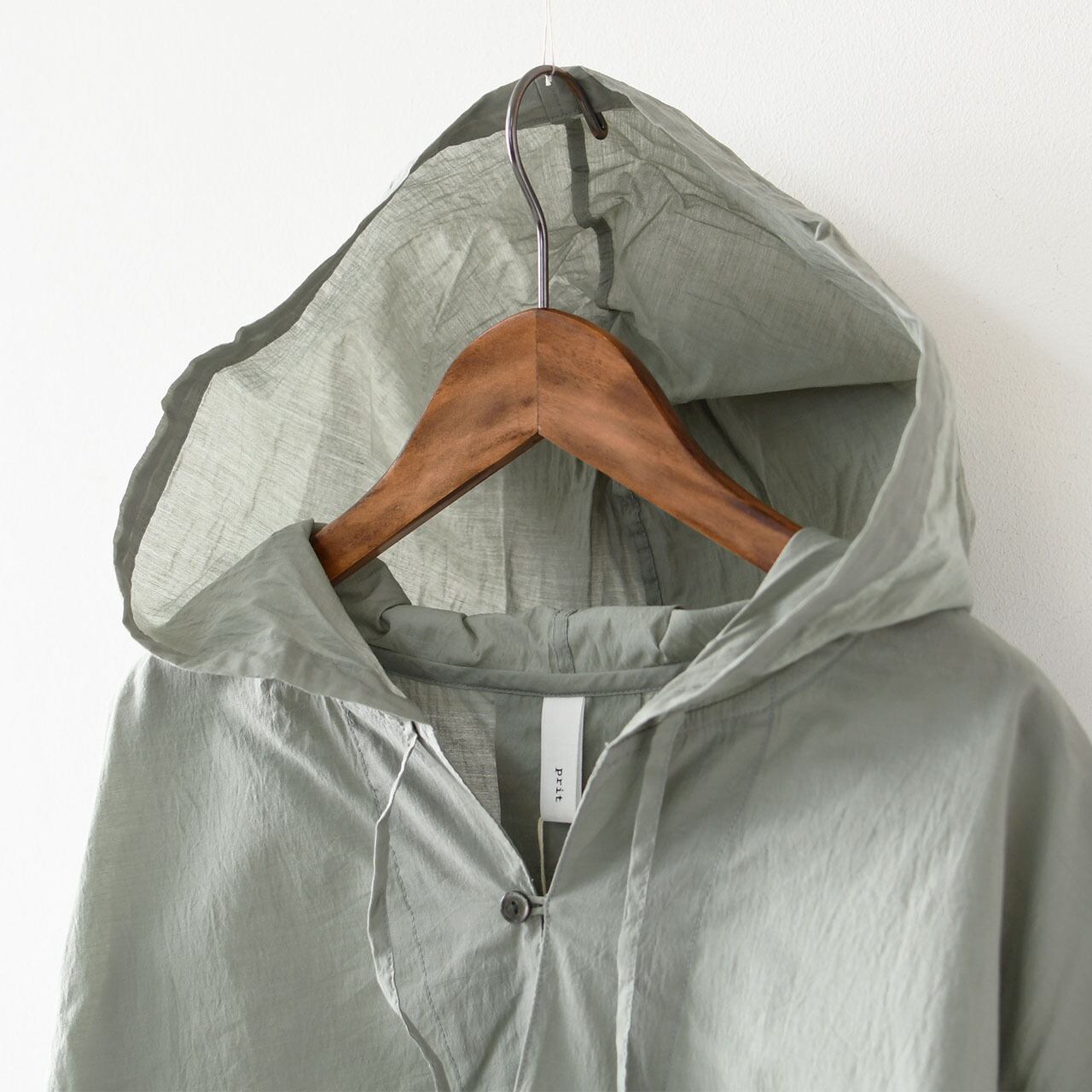 prit [プリット] エアリーコットンフードプルオーバーシャツ [P81519