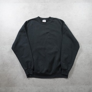 90s JERZEES TEE  sweatshirt solid black "made in USA" XL 古着