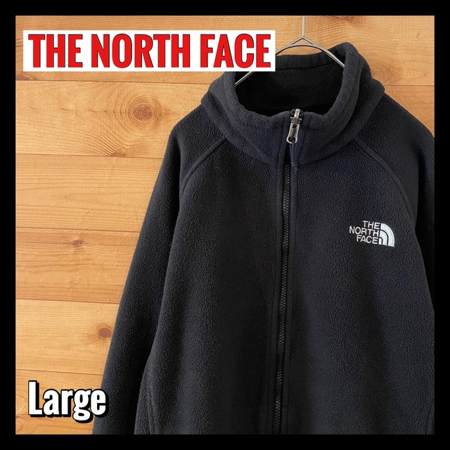 【THE NORTH FACE】フリースジャケット ブルゾン フルジップ 刺繍ロゴ バックロゴ US古着