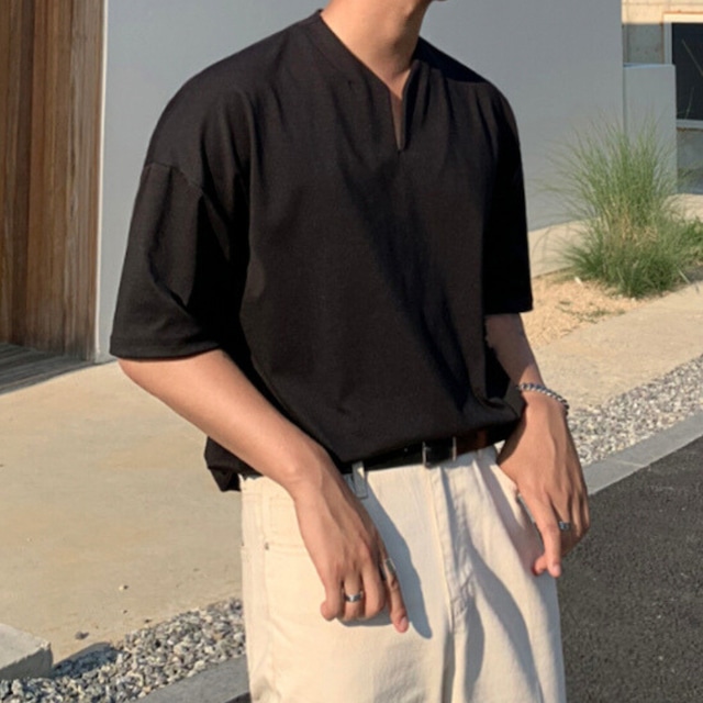 カットインネックTシャツ　MT0080262