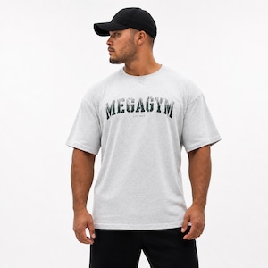 HYPER STRETCH TEE MEGA GYM LIGHT GLAY