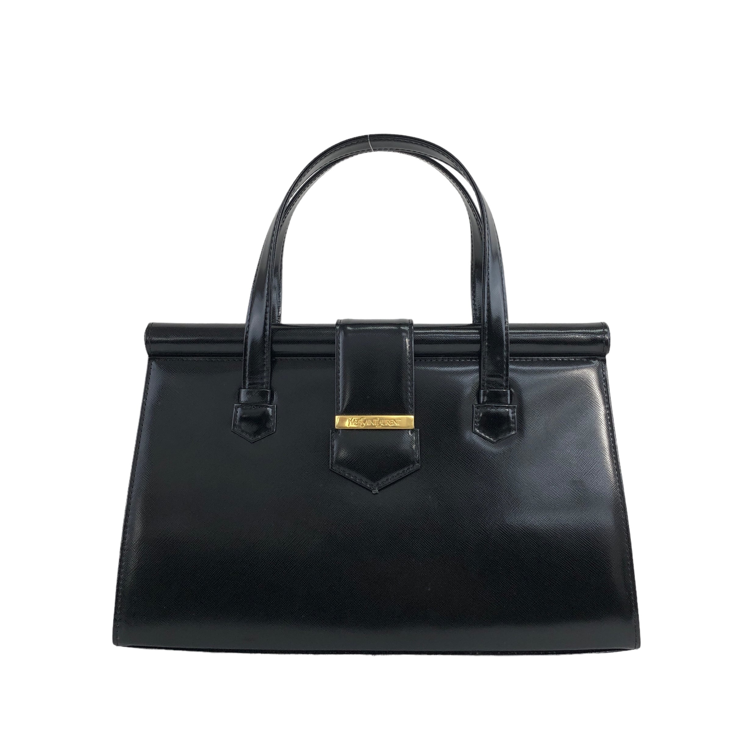 Yves Saint Laurent イヴ・サンローラン YSLロゴ レザー ハンドバッグ