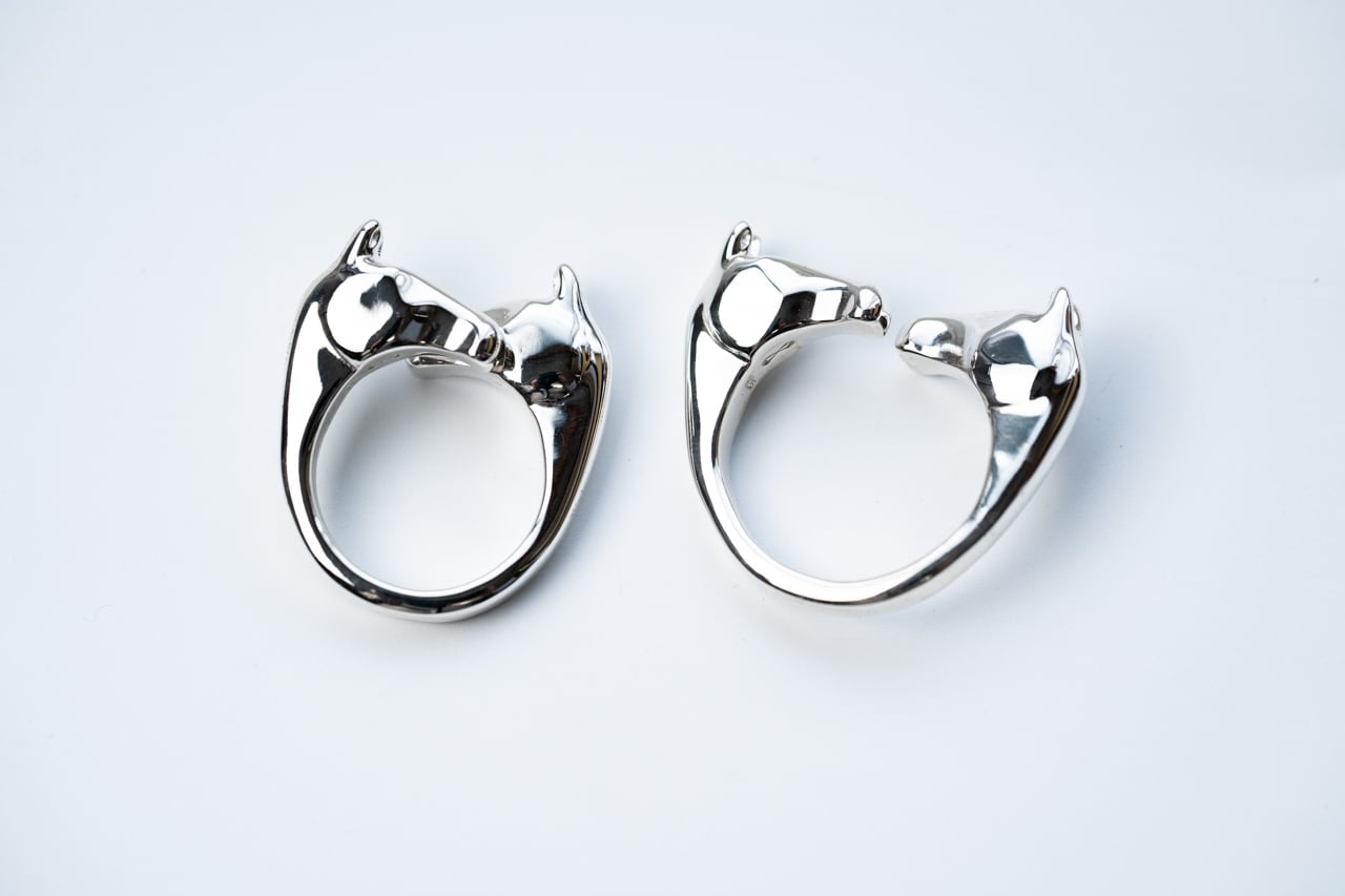 R-078 Horse ring (double face) | WAKAN SILVER SMITH online store