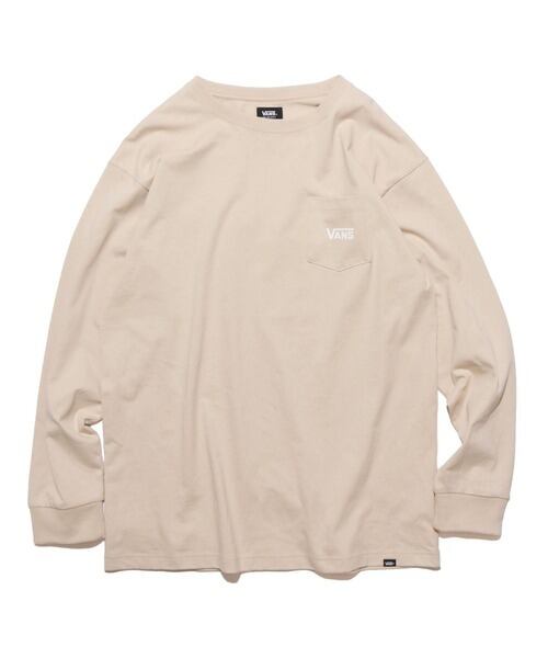 VANS (バンズ) M VANS STANDARD L/S TEE ロンT 長袖Tシャツ ベージュ 121R1020600