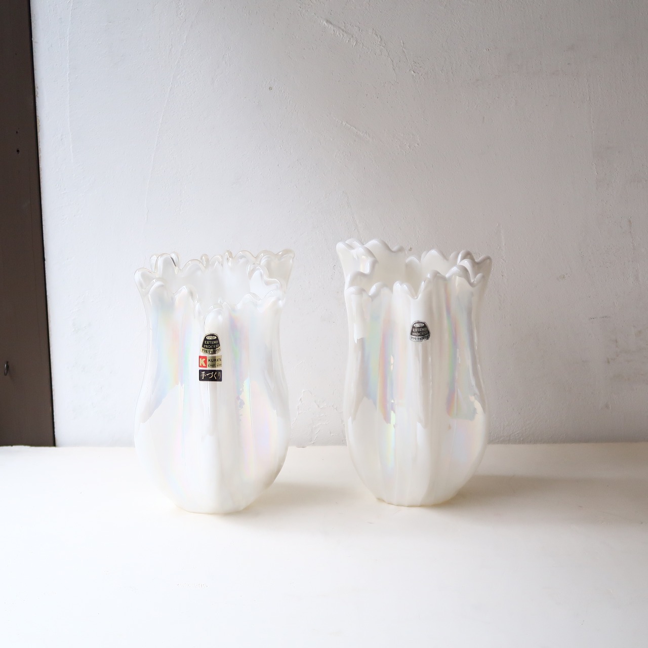 白いオーロラの花瓶