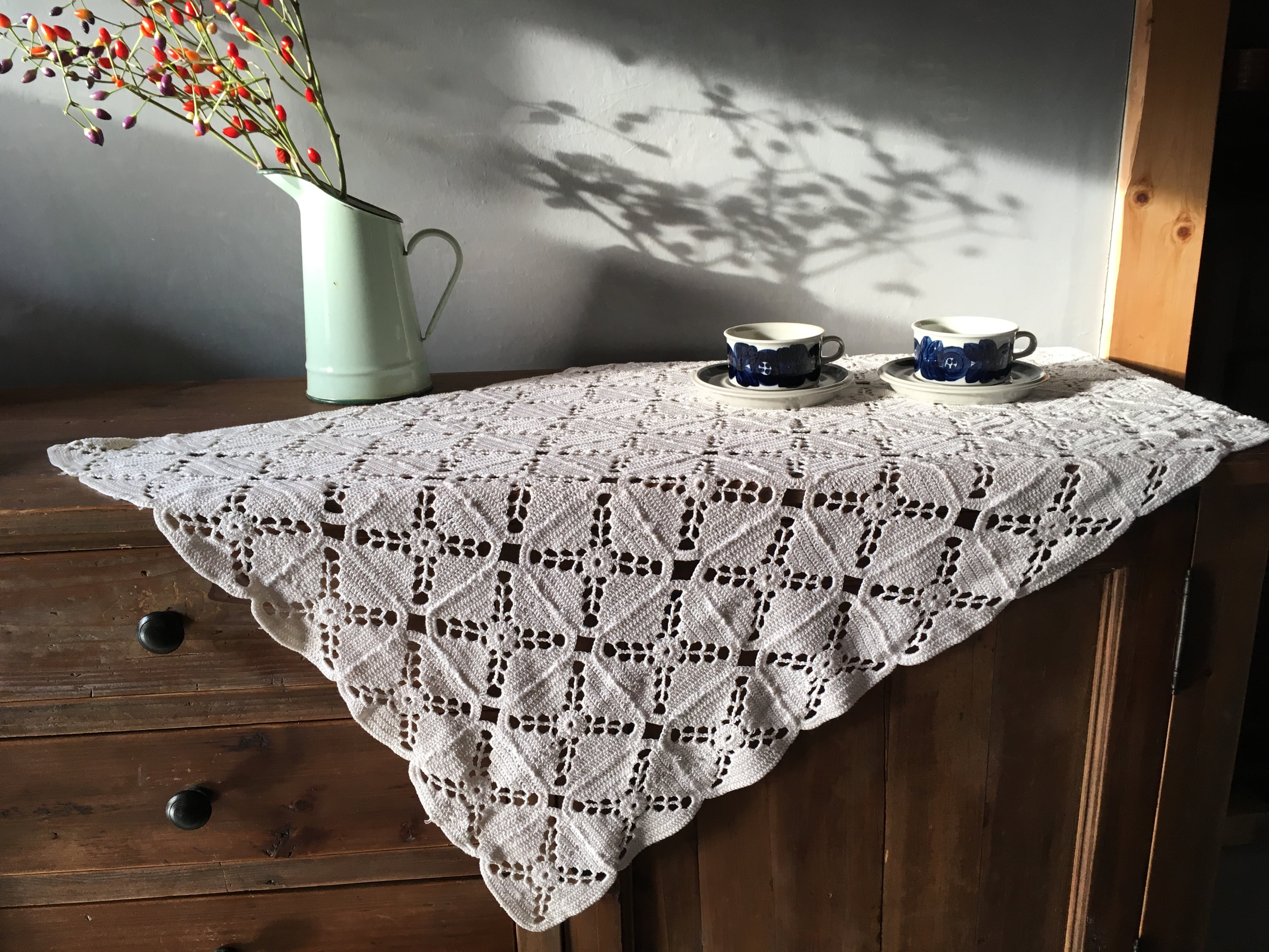 フランスアンティーク クロッシェ テーブルクロス