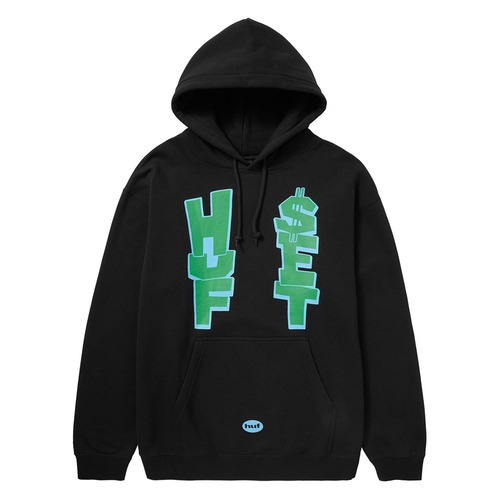 ハフ スウェットパーカー HUF ANTHEM P/O HOODIE BLACK [並行輸入]