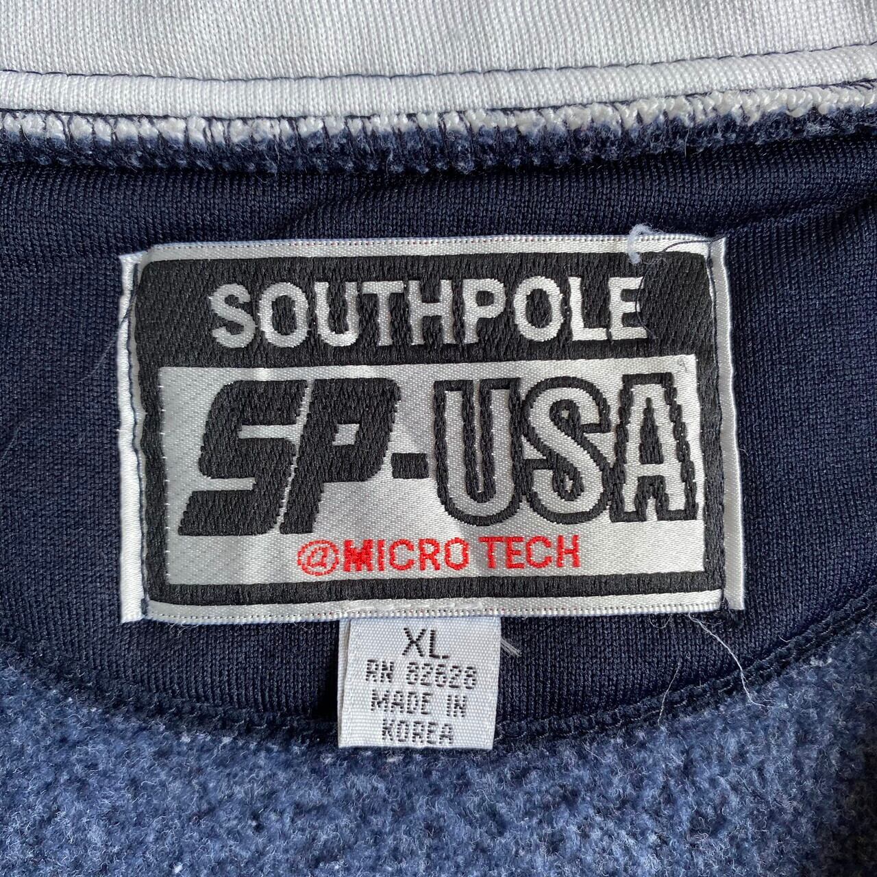 ビッグサイズ 00年代頃 SOUTHPOLE ハーフジップ ロゴ刺繍 NY