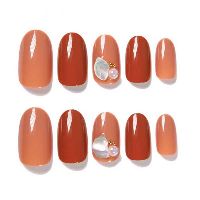182テラコッタカラーが品のあるネイルチップ(182) | lumierange