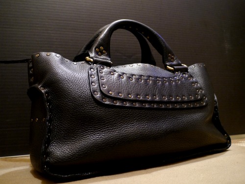美品◆CELINE セリーヌ ブギーバッグ レザー トート ハンド バッグ 黒◆