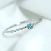 パライバトルマリン ブラジル産 リング 0.06ct pt900 Paraiba Tourmaline