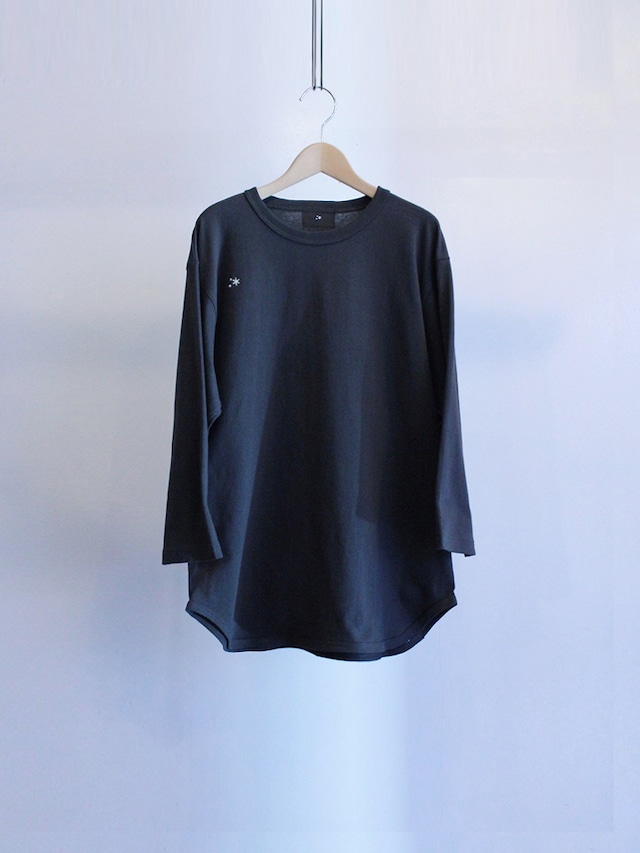 Garage.U.W Round Tail LONG SLEEVE TEE  BLACK