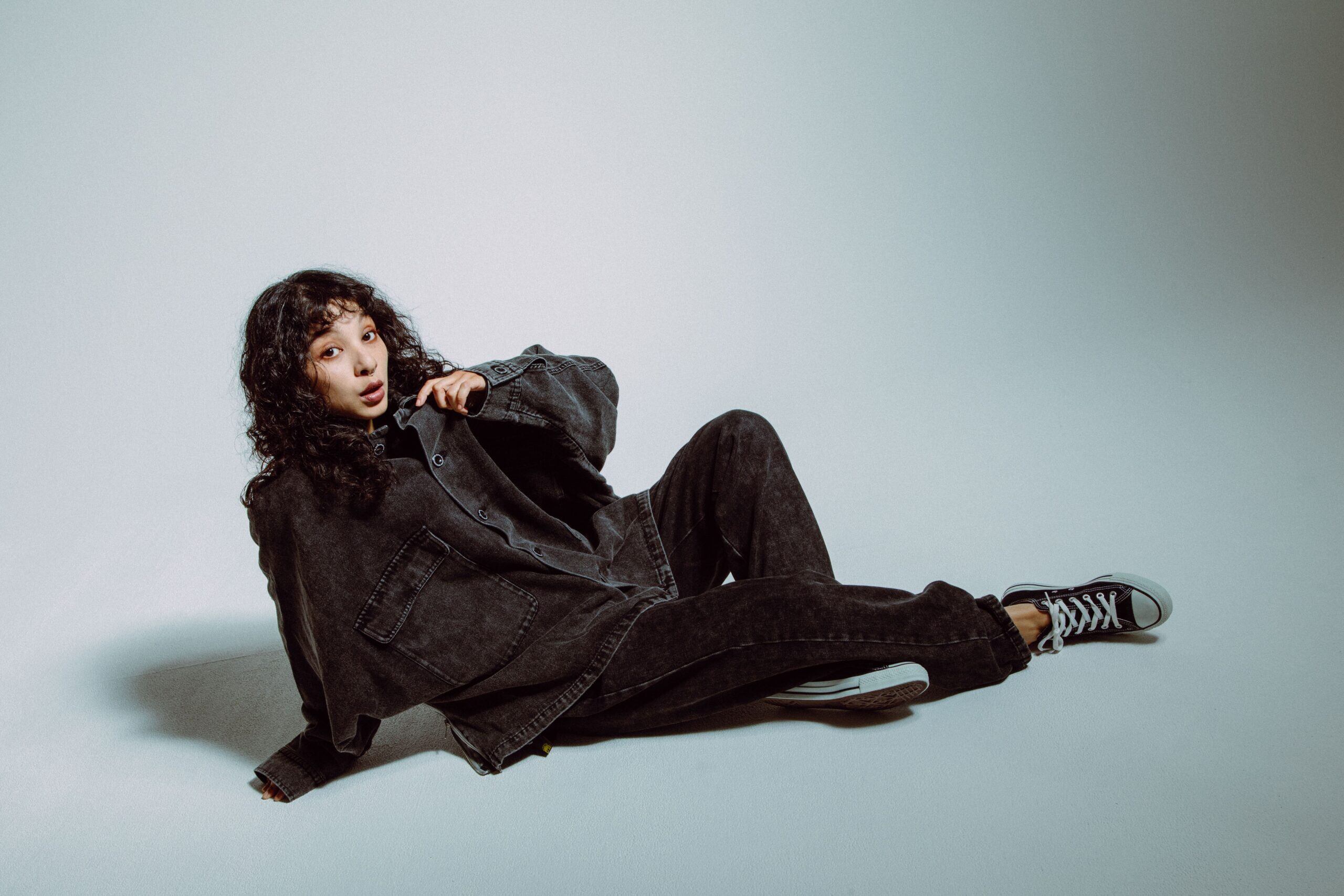 DOTS COLLECTIVE ブラックデニムジャケット DOTS WIDE DENIM JACKET | DOTS COLLECTIVE