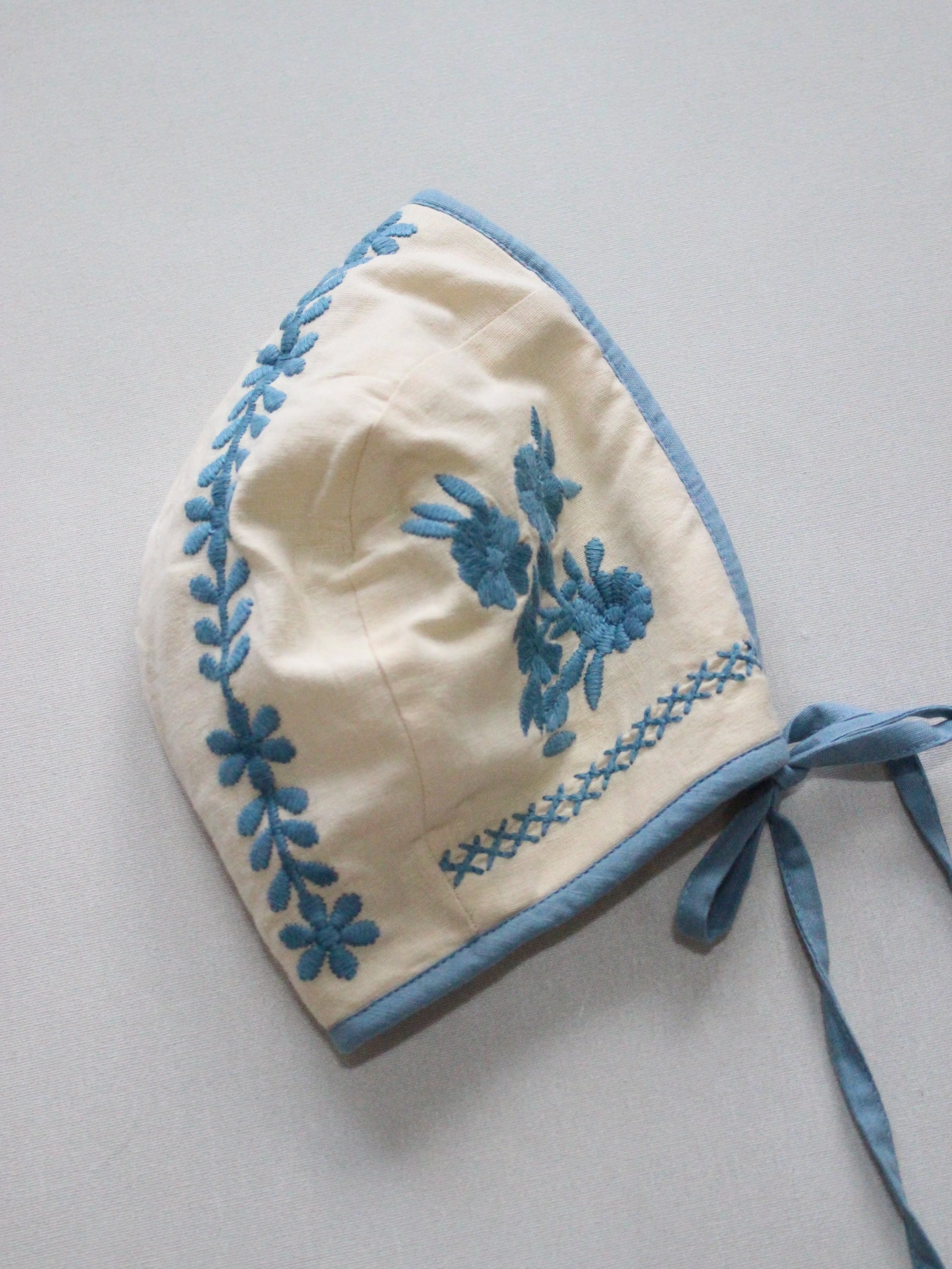 帽子 Apolina JONI BONNET 2years+ Cotton woven embroidered bonnet vintage inspired child