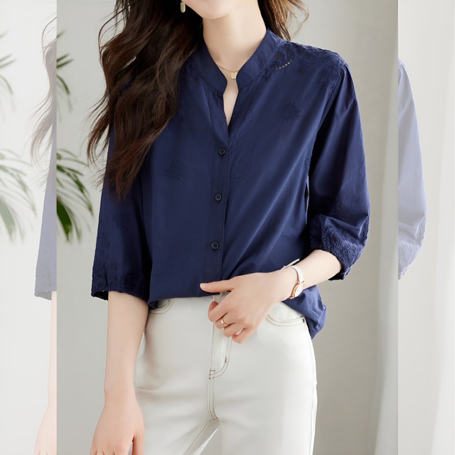 ファッショナブル Vネック フレンチシャツ　BM0526