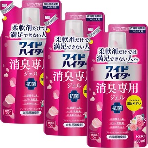 【数量限り】ワイドハイター 【まとめ買い】 消臭専用ジェル フレッシュフローラルの香り 詰替え用500ml×3個