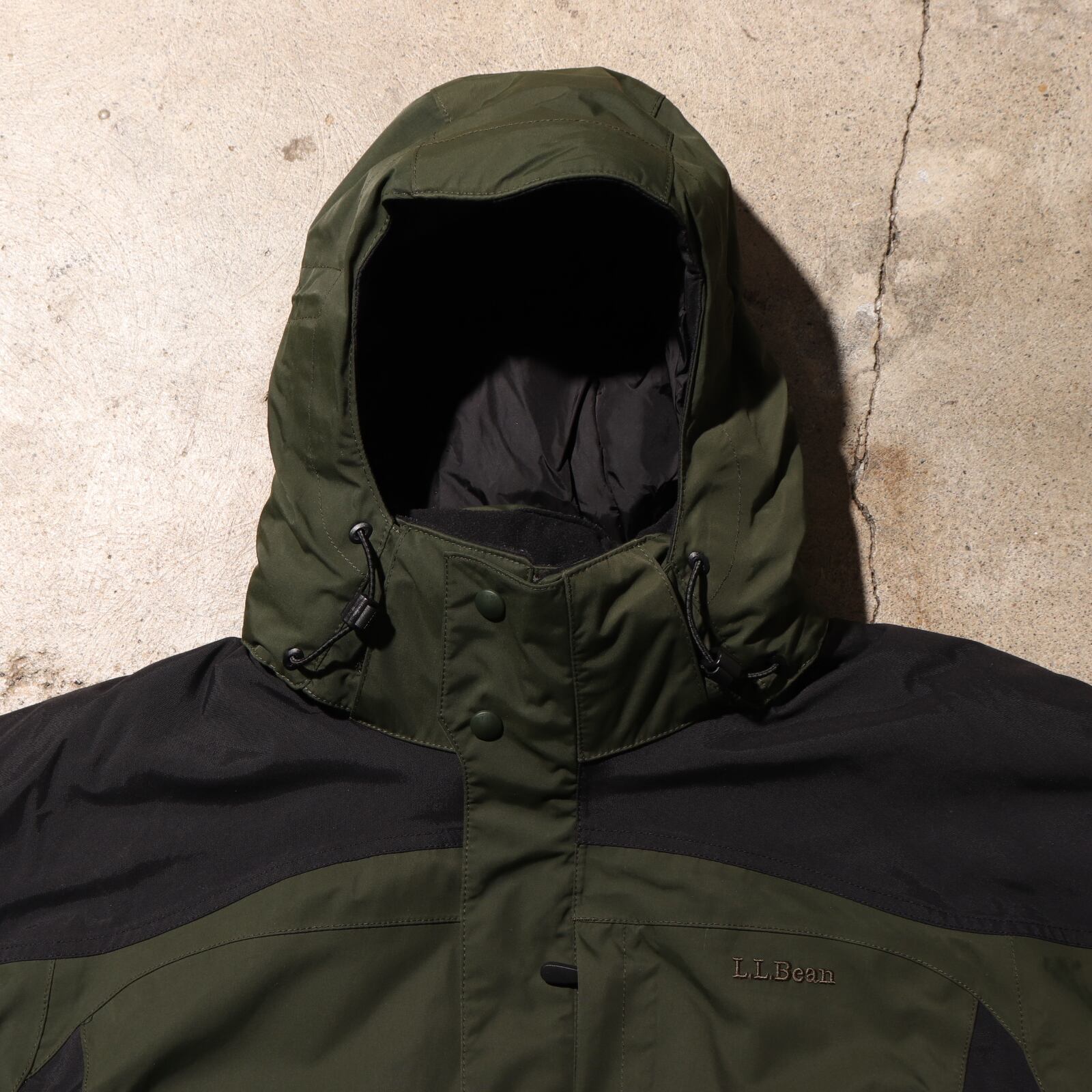 美品 L オリーブグリーン L.L.Bean プリマロフト ダウンジャケット 