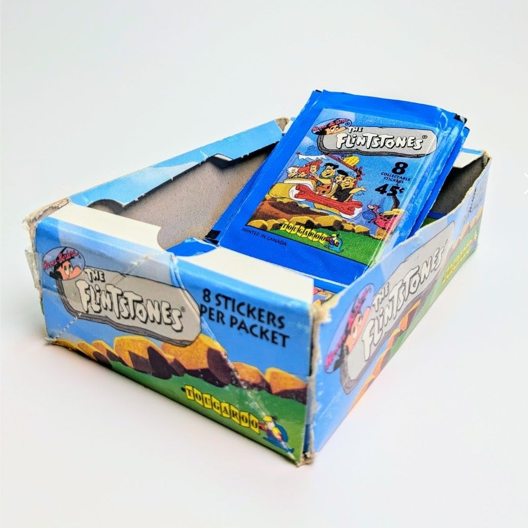 ☆送料無料！☆1993年製【 The Flintstones 原始家族フリントストーン（げんしかぞくフリントストーン）ハンナバーベラ / Hanna-Barbera 】VINTAGE トレーディングカード単品 （1個=8Stickers）〚アメリカン雑貨 アメトイ〛