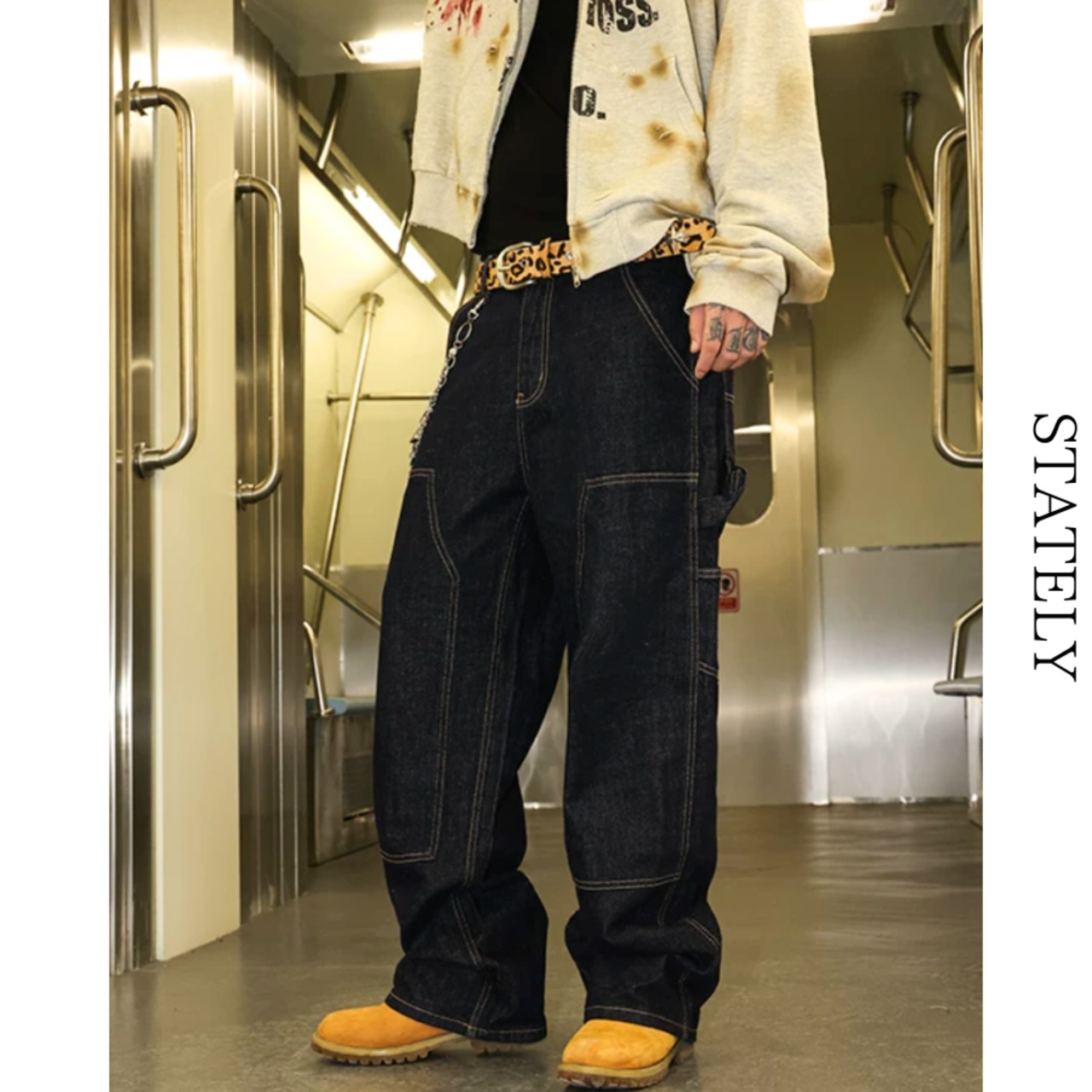 Utility Pocket ワイドカーゴデニム_B121・画像3