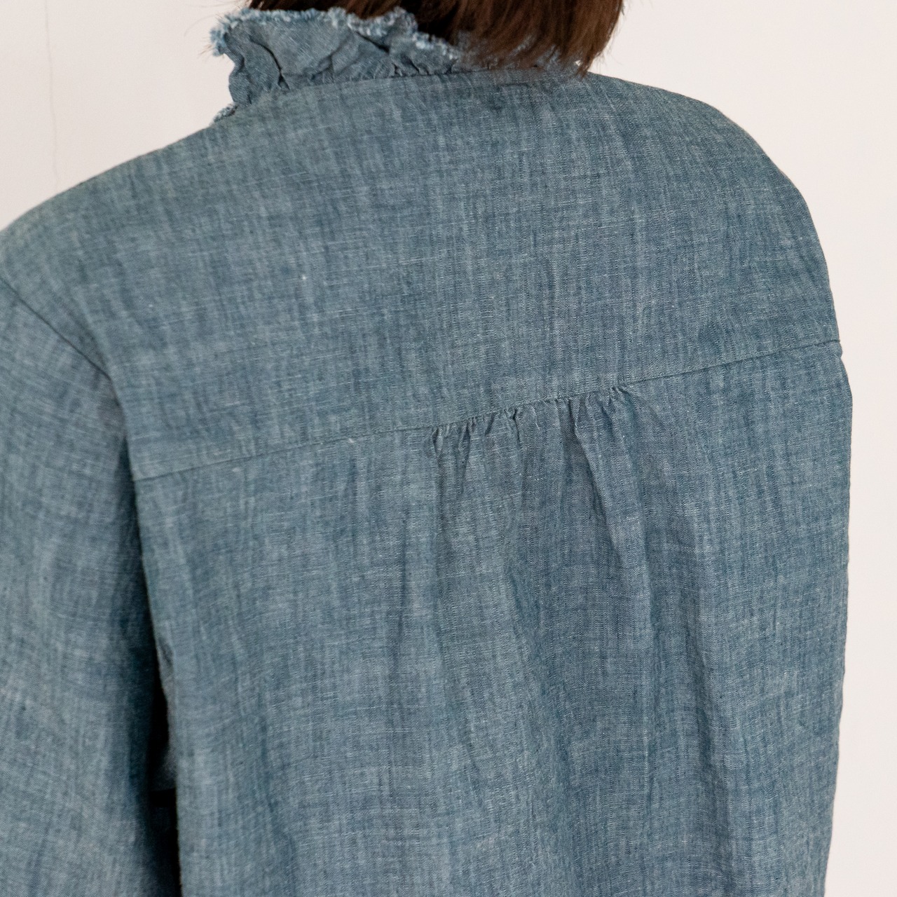 フリルデザイン コットンブラウス"NATURAL"/VENT BLANK/ブラウス/シャツ/ホワイト/フリル