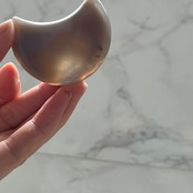 ドゥルージーアゲート4*ムーンシェイプ*月型*天然石インテリア*パワーストーン*置き物