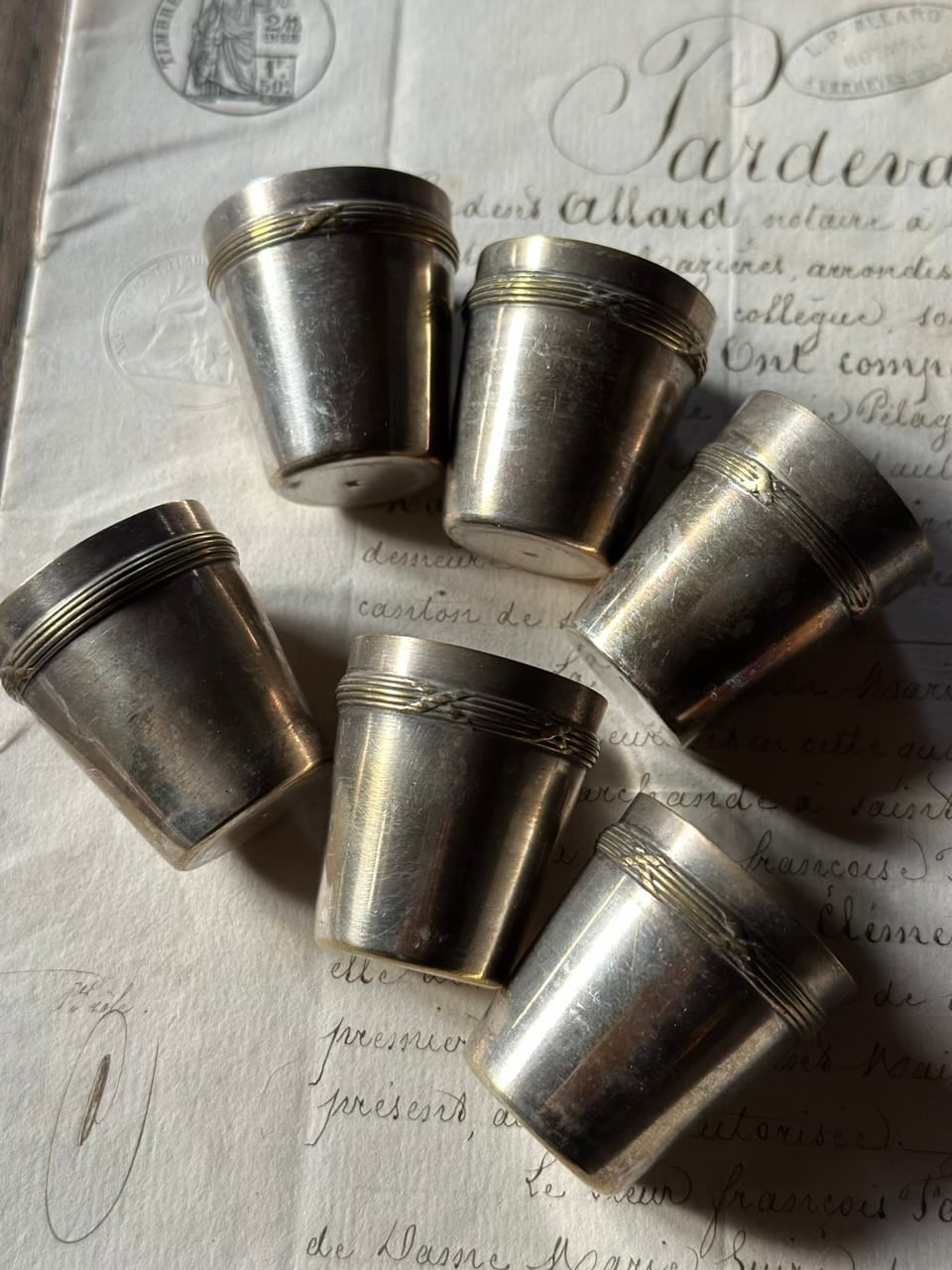 リキュールセット 6個カップセット シルバープレート | Brocante de La