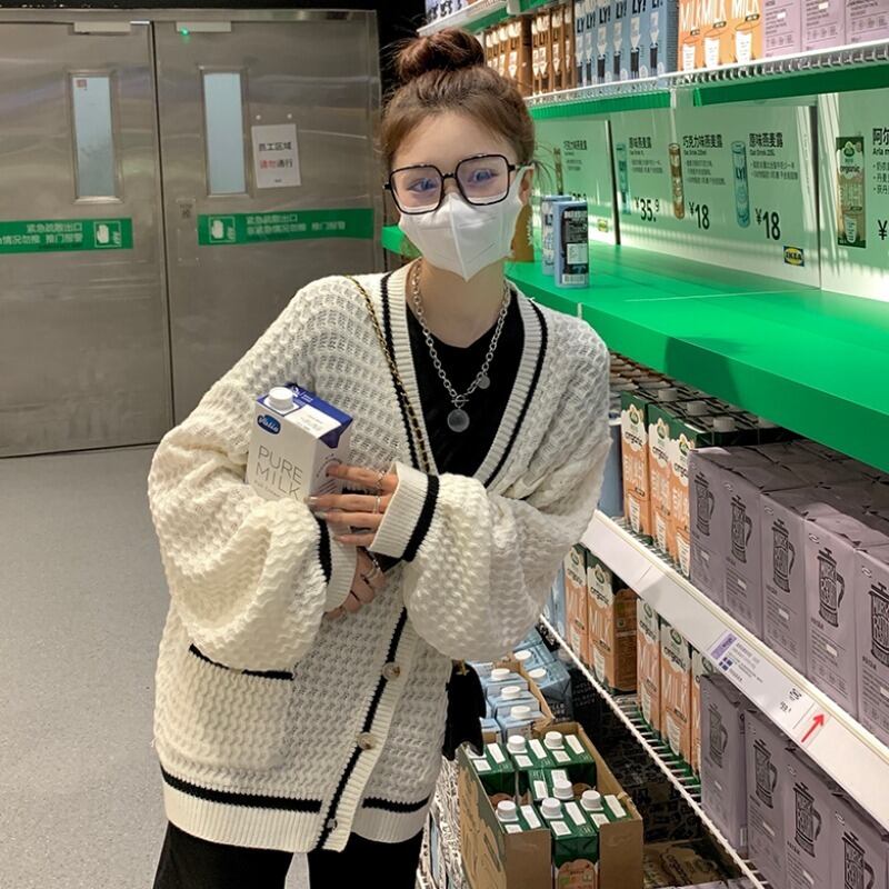 スタイルセーター ジャケット スプリングオータム薄手カーディガントップス 春物 秋物 萌量不足38264020575