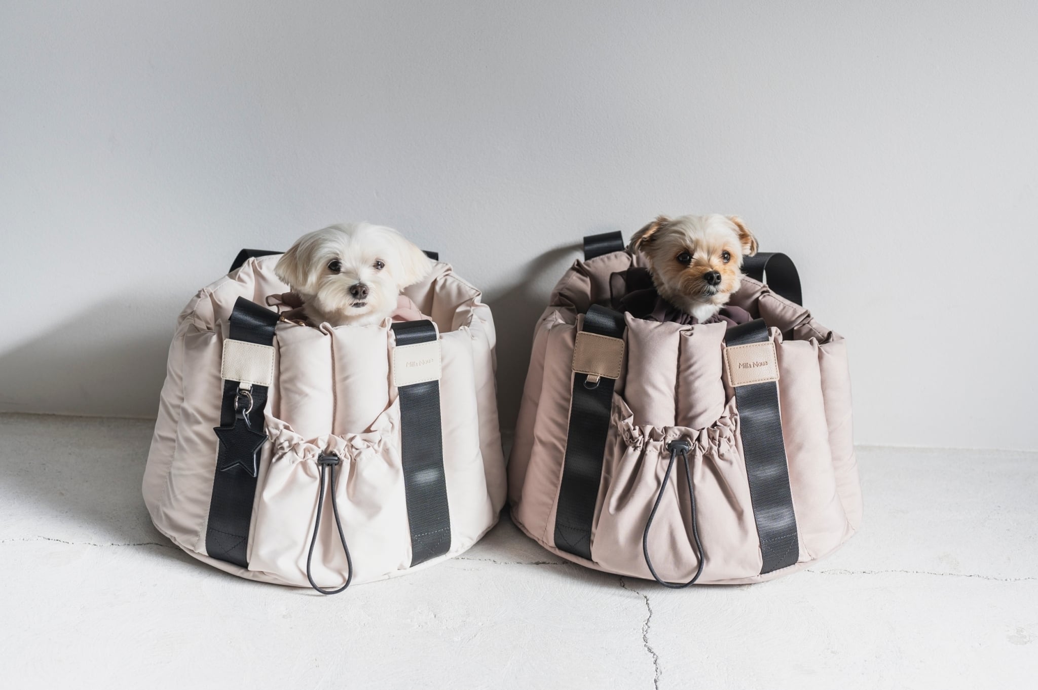 FuFu フワモコベッドキャリー グレージュ ー ペットキャリー ドライブ