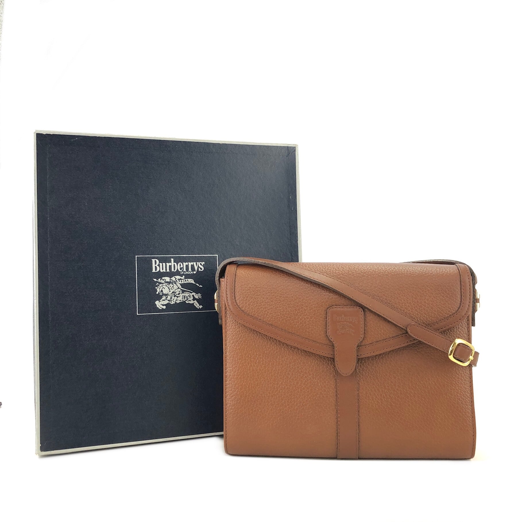 希少 BURBERRY ホースロゴ カメラバッグ ショルダーバッグ バーバリー