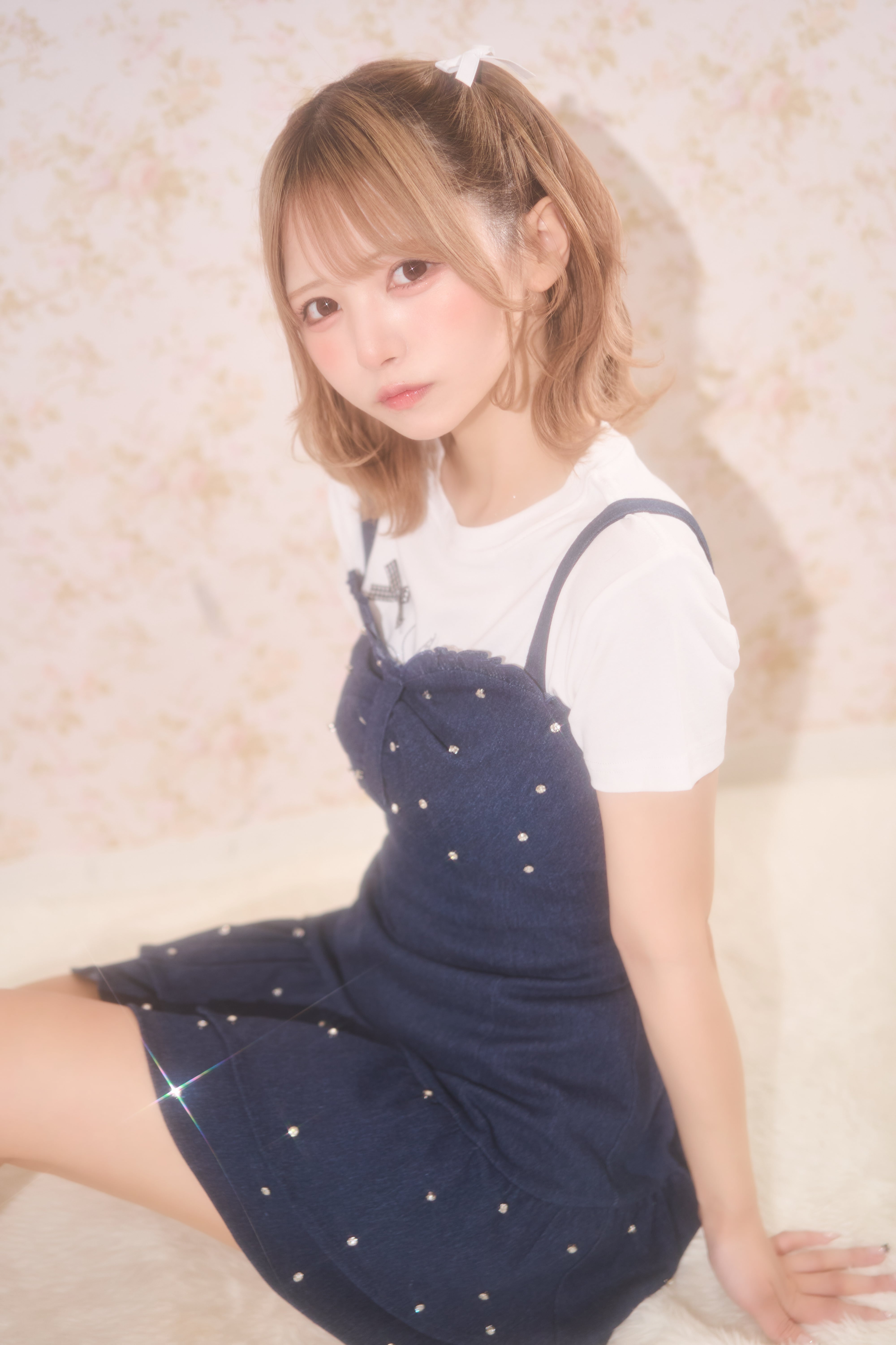 denim ribbon bijou op