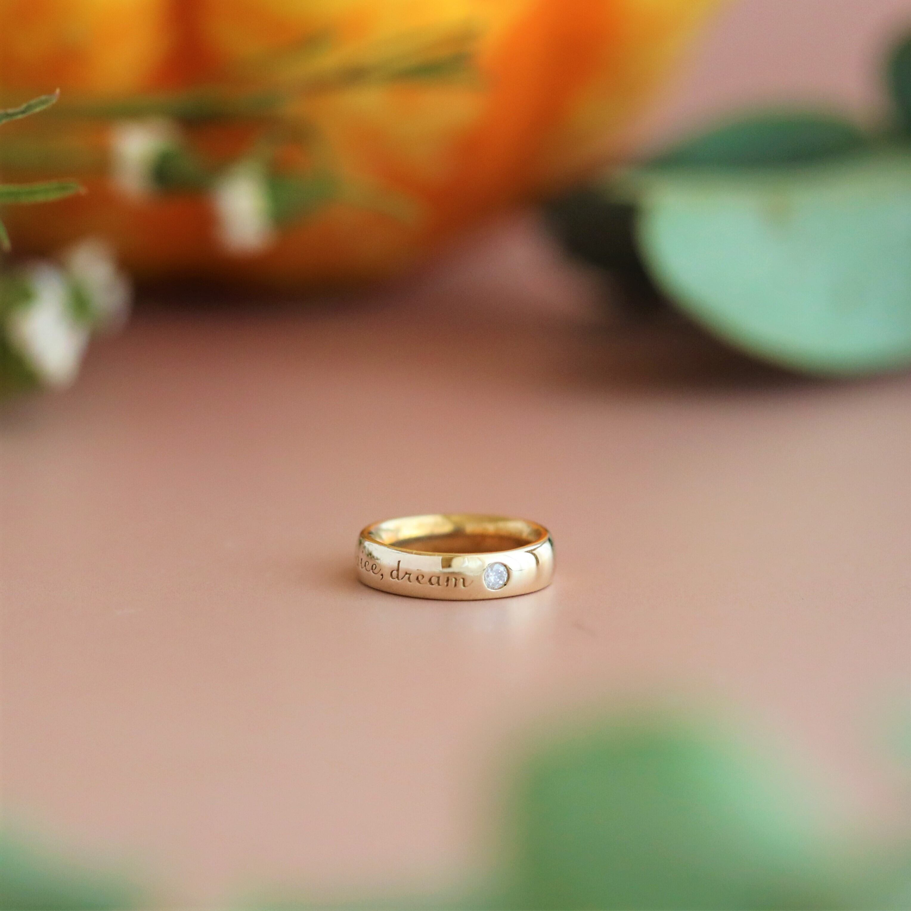 Treasure ダイヤモンド 名入れ K18ベビーリング 出産記念 ファーストジュエリー 受注制作 Plaisiter