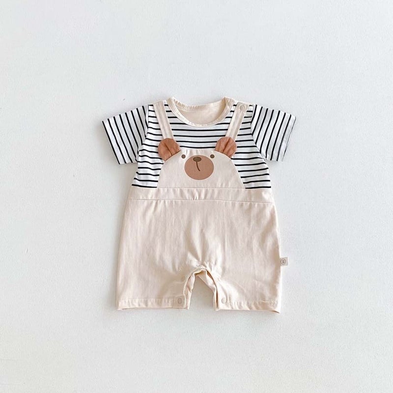 【BABY】夏新作 可愛い熊さんオールインワン