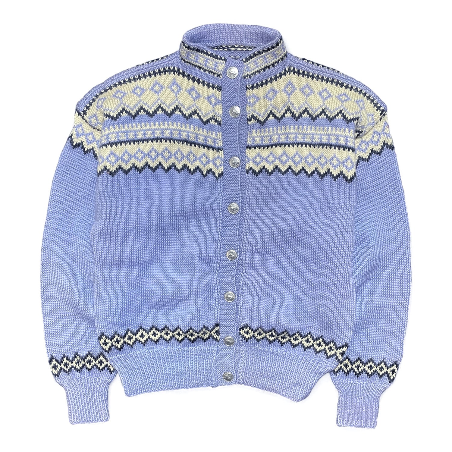 USA 古着 70S ヴィンテージ ハンドニット ノルディック カーディガン